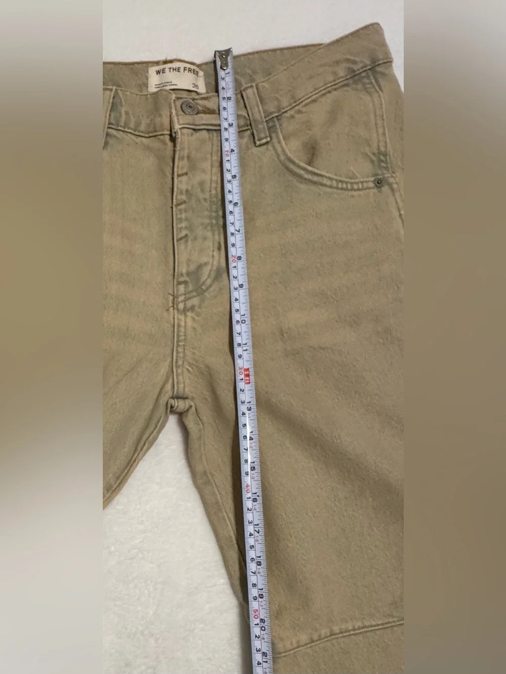 NEW Free People Good Luck Mid-Rise Barrel Jeans in Antique Ivory Size 26